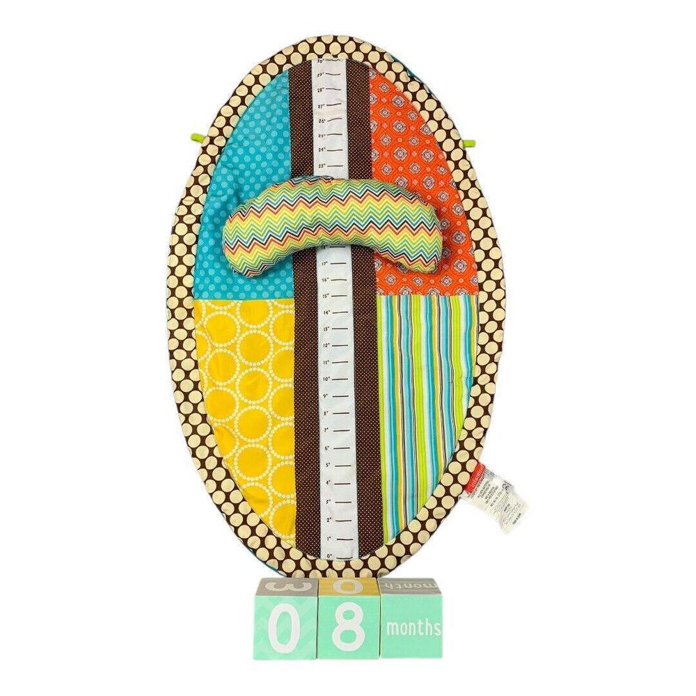 Infantino Baby Play Mat Tummy Time Activity Plush Pillow Milestone Photo Blocks